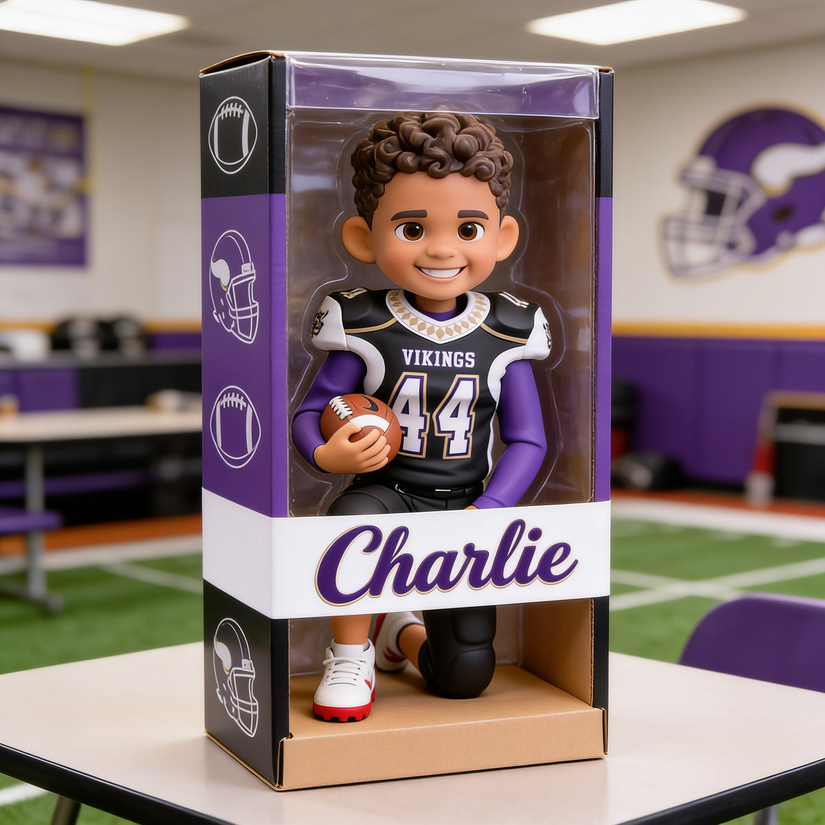 Personalized Latino Youth American Football Player Custom Shaped Acrylic Plaque Football Gift
