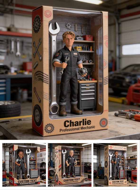 Personalized Man Mechanic Custom Shaped Acrylic Plaque Garage Decor Gift for Him