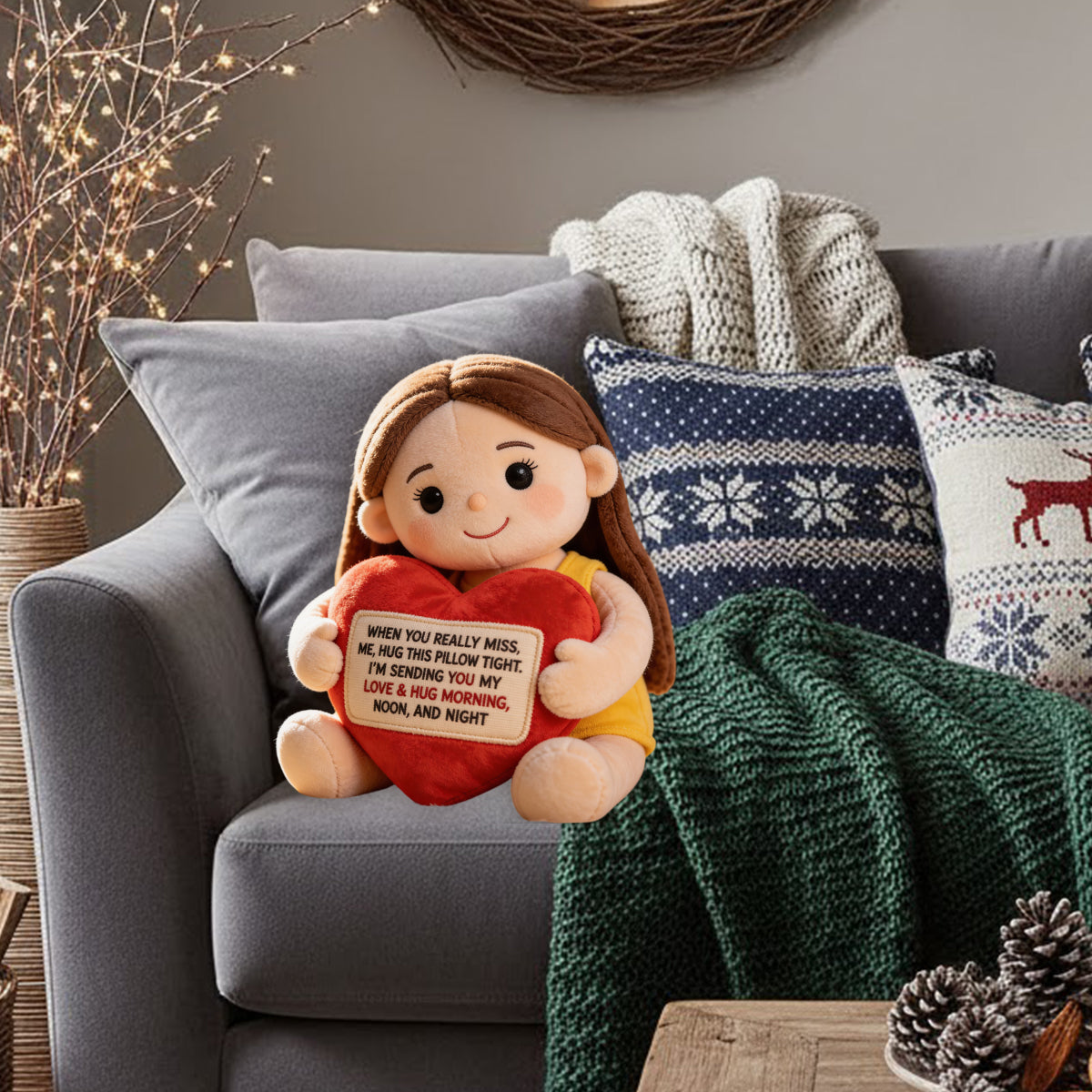 Personalized Black Woman Memorial Faux Fur Shaped Pillow Keepsake