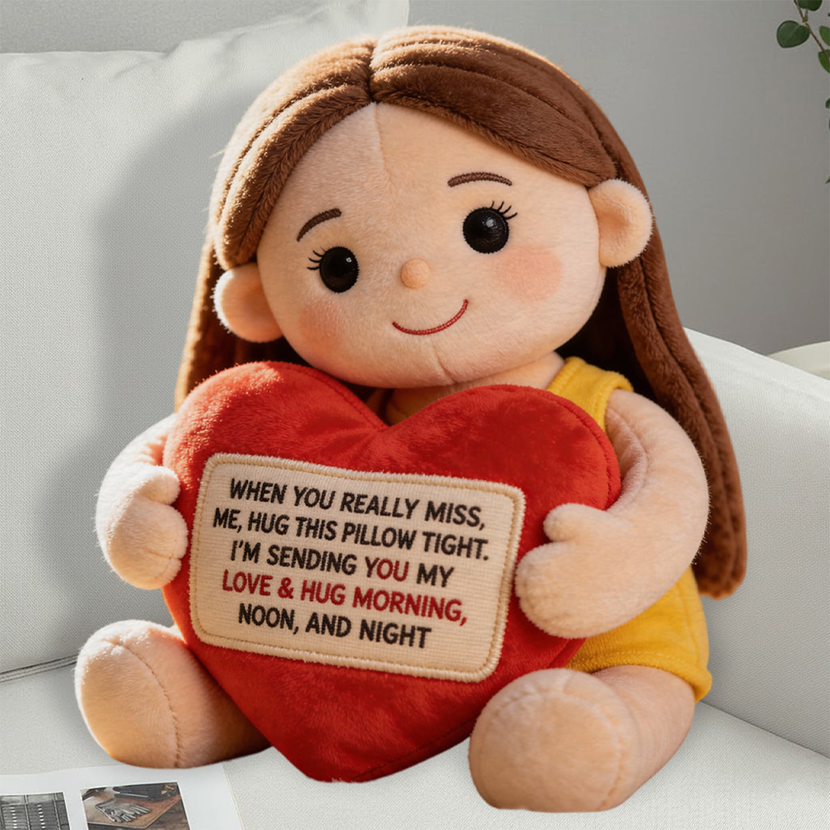 Personalized Middle-Aged Latina Woman Memorial Faux Fur Shaped Pillow, Mom Wife Keepsake