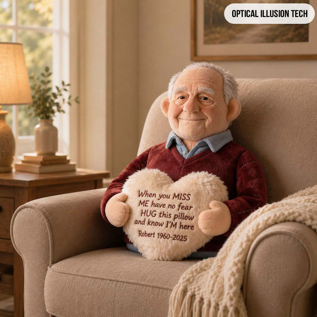 Personalized Latino Man Memorial Faux Fur Shaped Pillow Sympathy Gift