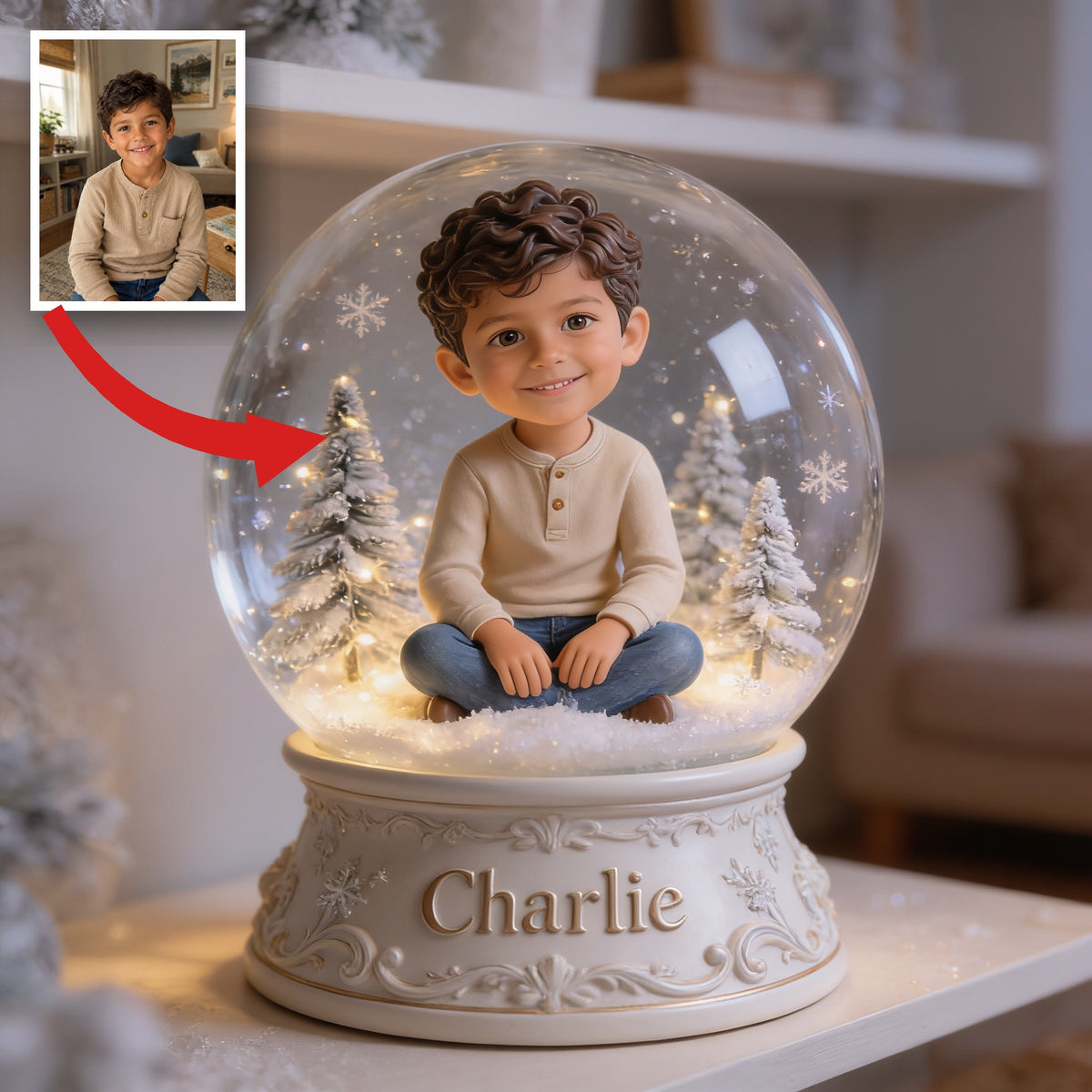 Personalized Latino Little Boy Custom Shaped Acrylic Plaque Gift for Son Grandson Nephew