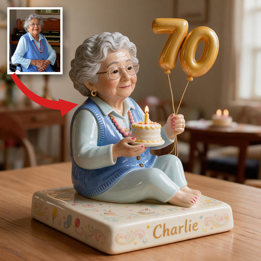Personalized 70th Birthday Older Latina Woman 3D Plaque Keepsake Gift