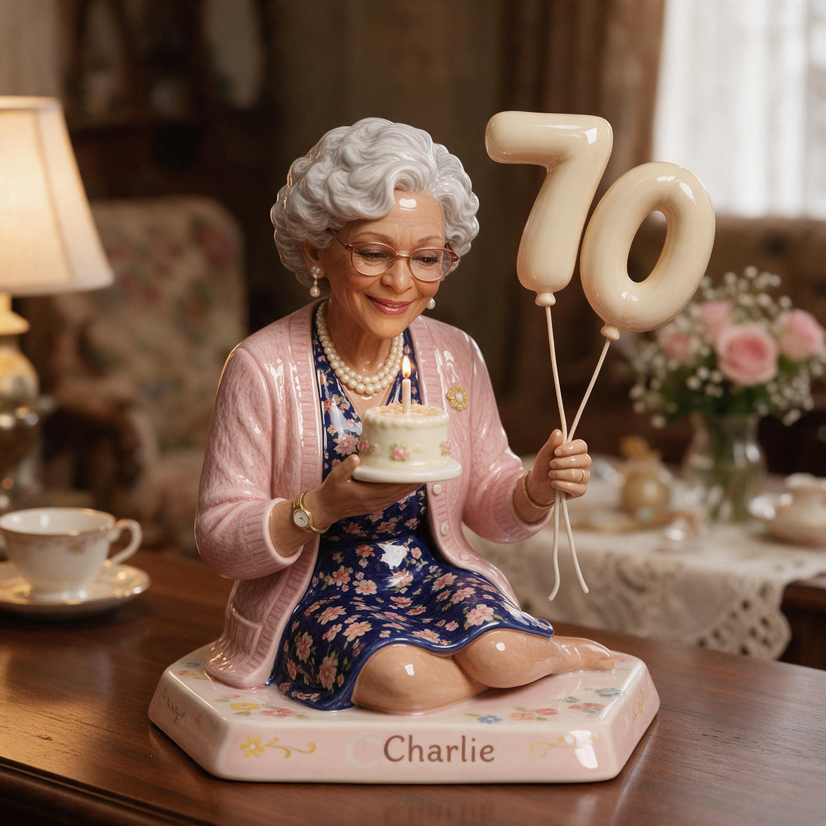 Personalized 70th Birthday Older Black Woman 3D Plaque Grandma Gift