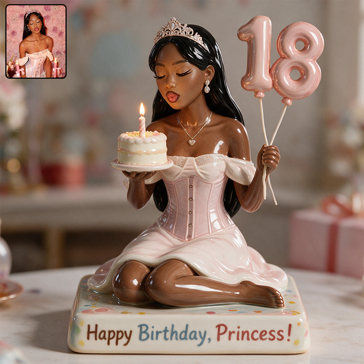 Personalized 70th Birthday Older Black Woman 3D Plaque Grandma Gift