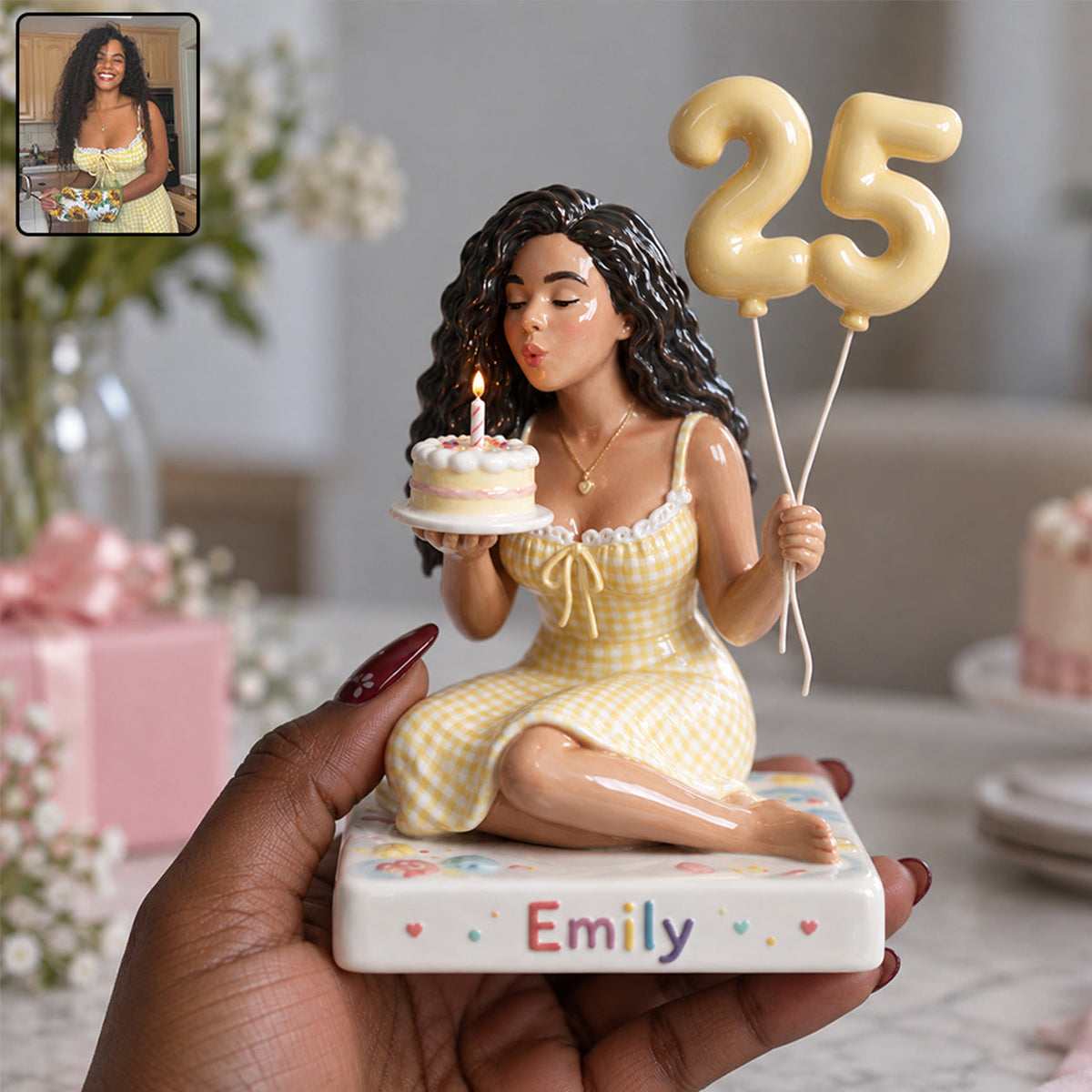 Personalized Birthday Black Little Girl 3D Plaque Daughter Granddaughter Niece Gift