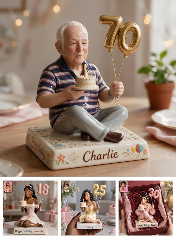 Personalized 70th Birthday Older Man 3D Plaque Gift for Grandpa Dad Husband