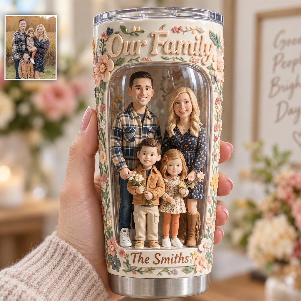 Custom Photo Older Latino Couple Tumbler, Personalized Couple Keepsake Gift