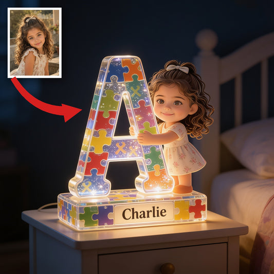 Personalized Latina Little Girl Acrylic LED Night Light Custom Gift for Daughter Granddaughter Niece
