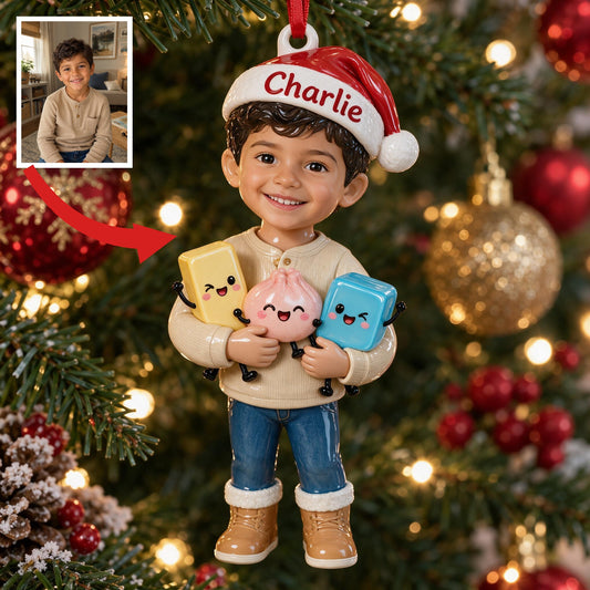 Personalized Christmas Latino Little Boy 3D Ornament Son Grandson Nephew Gift