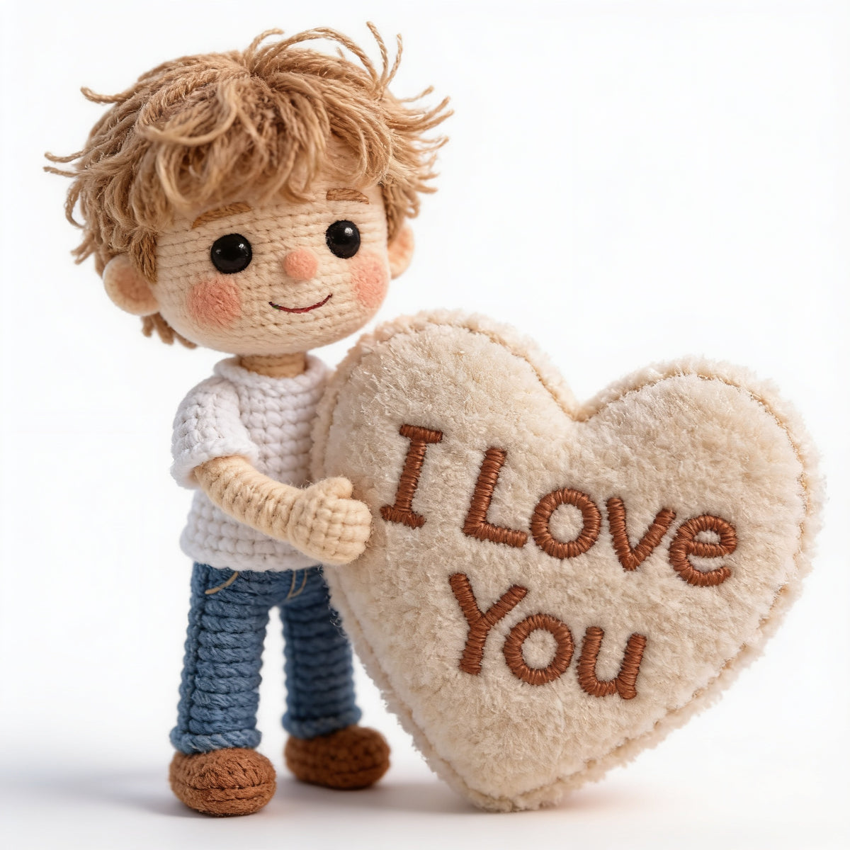 Personalized Little Boy Premium Faux Fur Pillow, Gift for Son Grandson Nephew