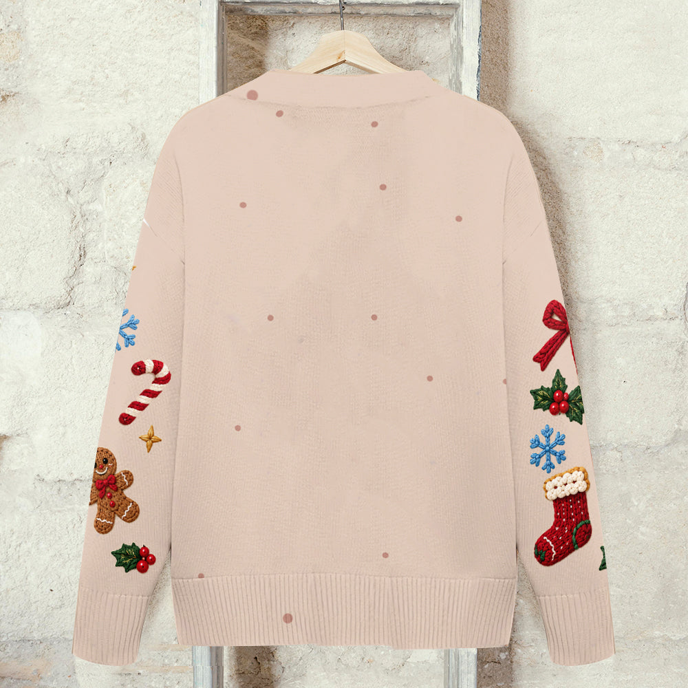 Personalized Christmas Latino Little Boy Cardigan Sweater Son Grandson Nephew Gift