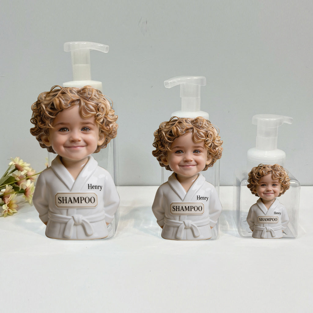 Personalized Christmas Baby Boy Soap Dispenser Festive Bathroom Gift