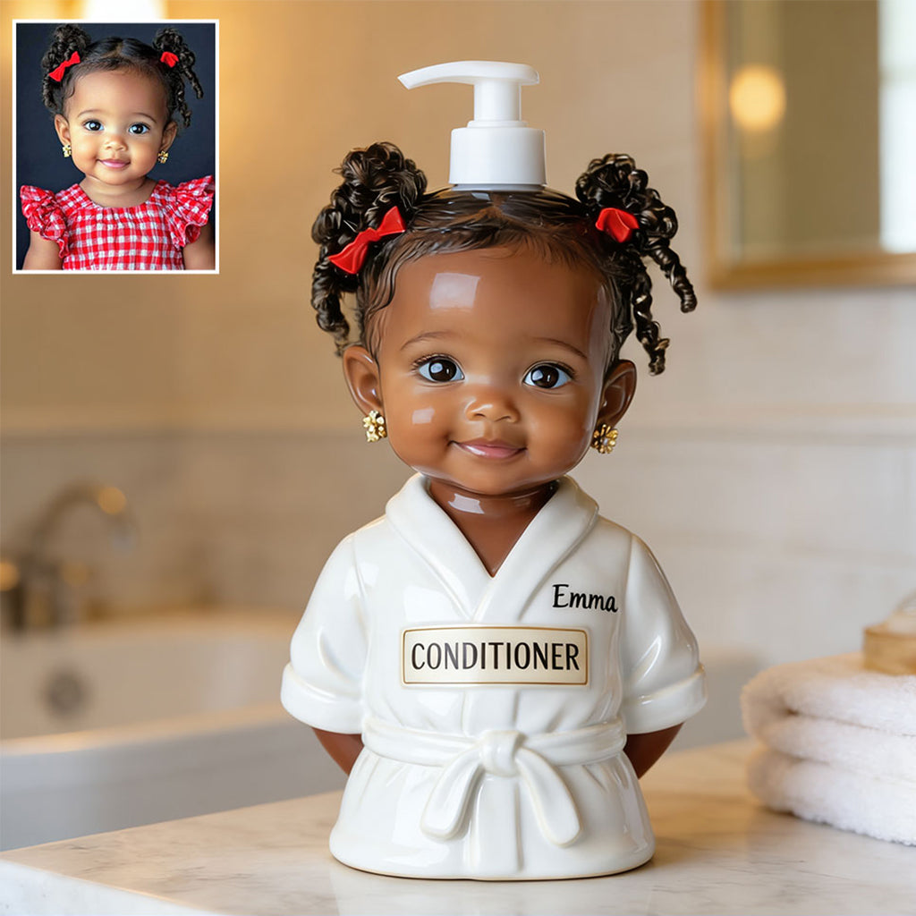 Personalized Latina Little Girl Soap Dispenser Kids Bathroom Decor Gift