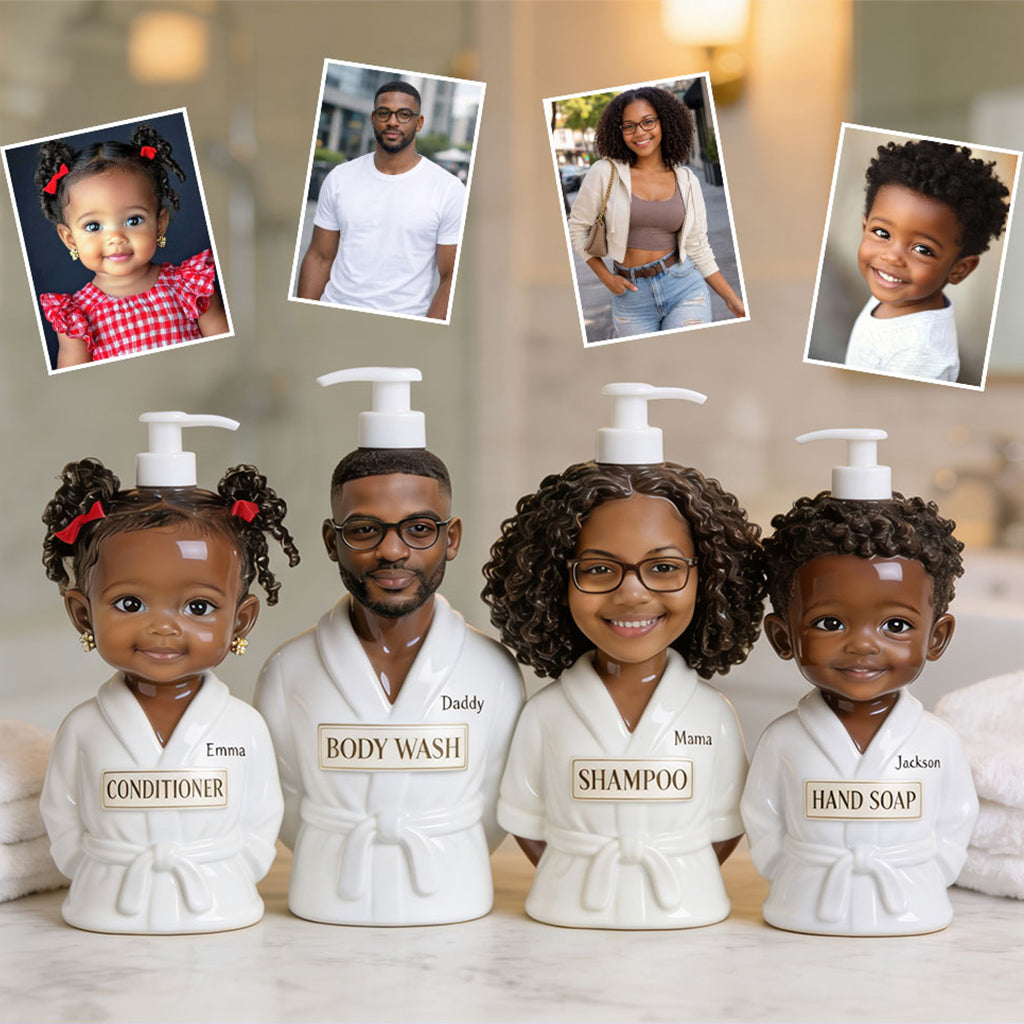 Personalized Little Boy Shaped Soap Dispenser Kids Bathroom Decor Gift