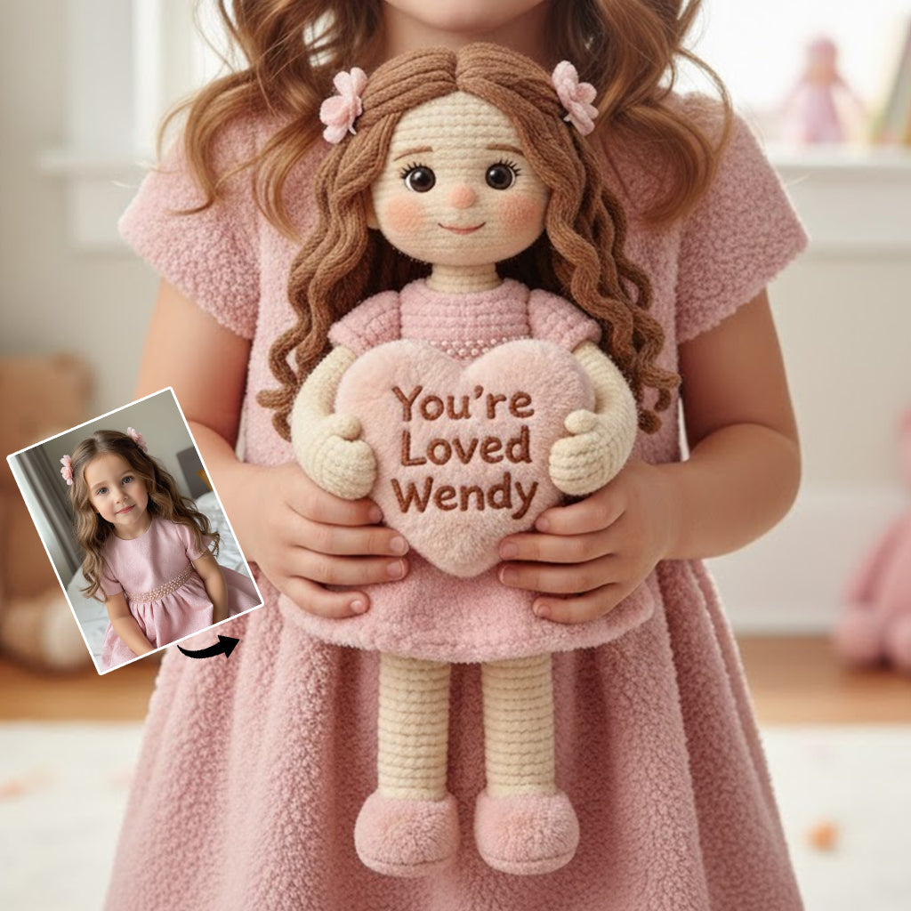 Personalized Black Little Girl Premium Faux Fur Pillow, Gift for Daughter Granddaughter Niece