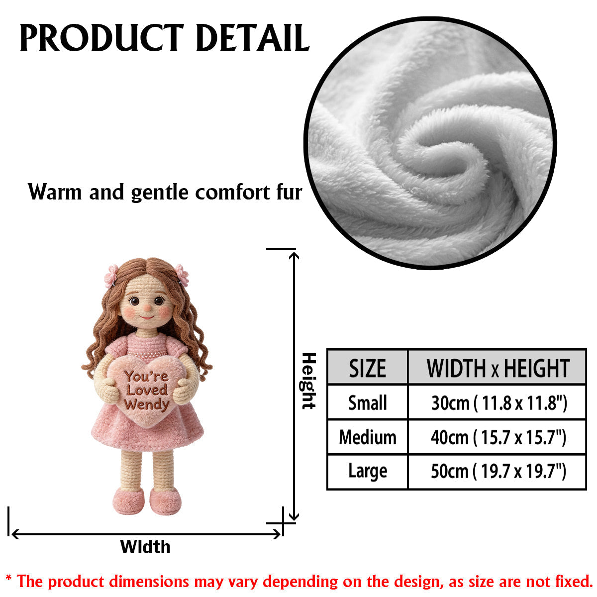 Personalized Christmas Black Christmas Baby Girl Gingerbread Faux Fur Pillow Gift for Kids