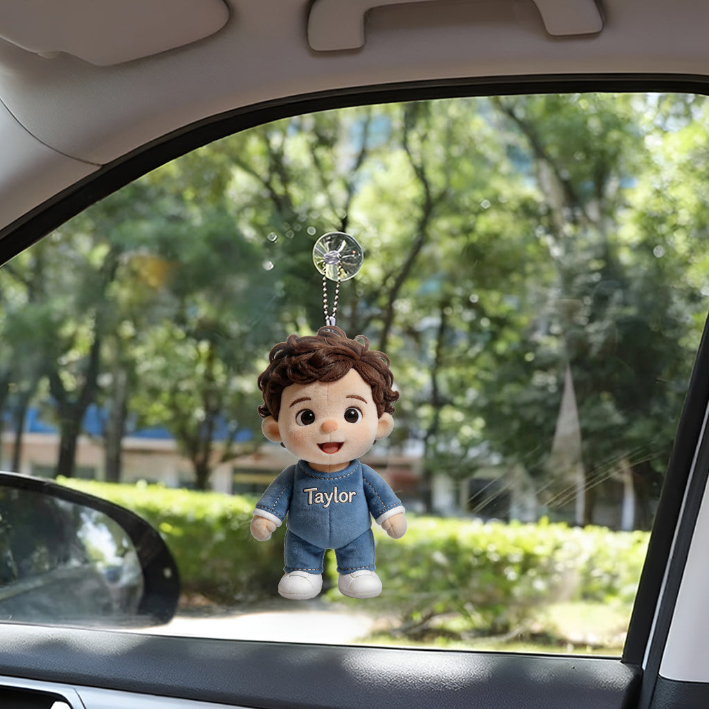 Personalized Christmas Baby Boy Plush Keychain Holiday Gift