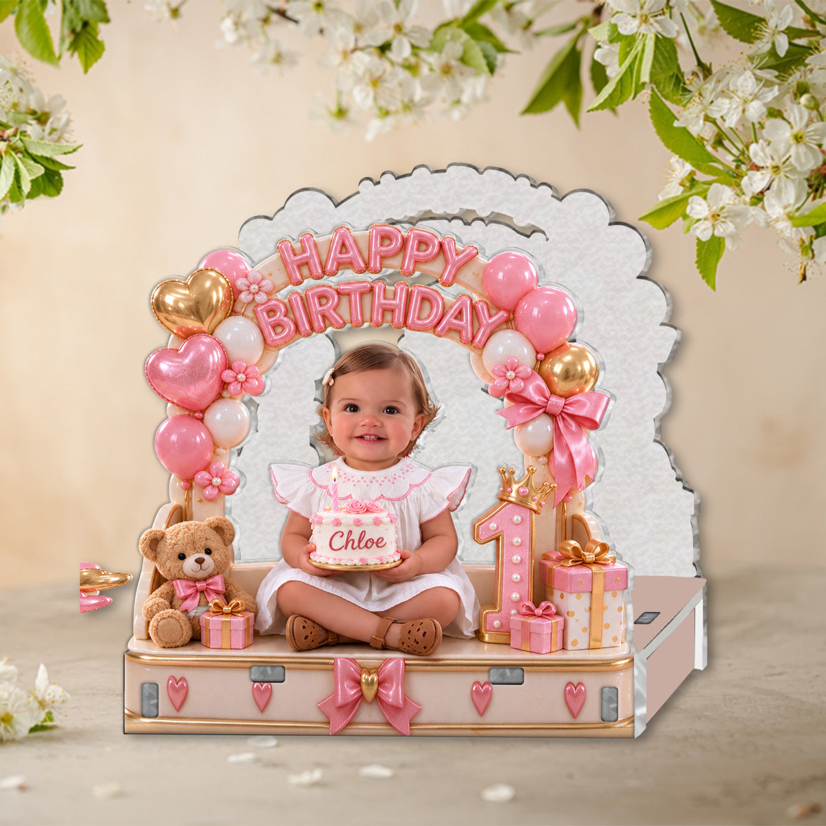 Personalized Birthday Latina Little Girl Napkin Holder Party Decor