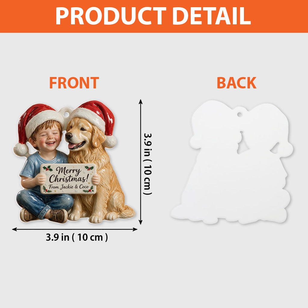 Personalized Christmas Black Little Girl Premium 3D Ornament Keepsake Gift