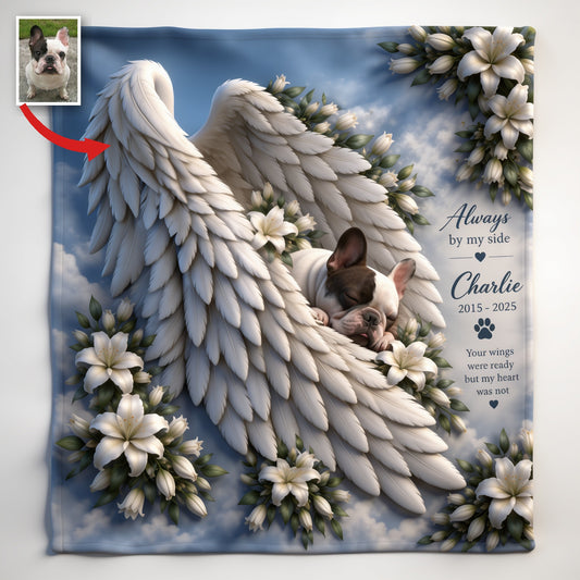 Personalized French Bulldog Memorial Wearable Blanket Pet Loss Keepsake