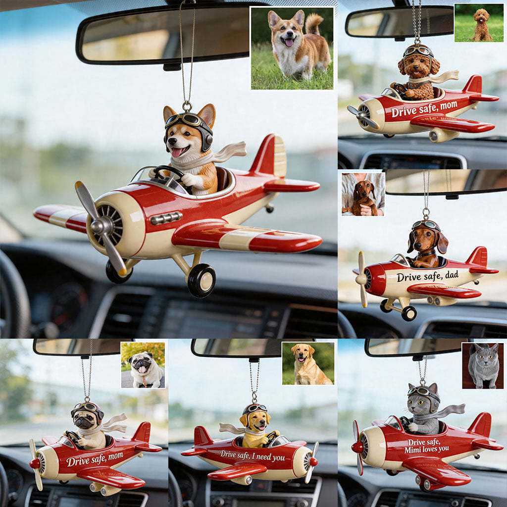 Custom Photo Adult Yellow Labrador Retriever Car Ornament, Pet Lover Gift