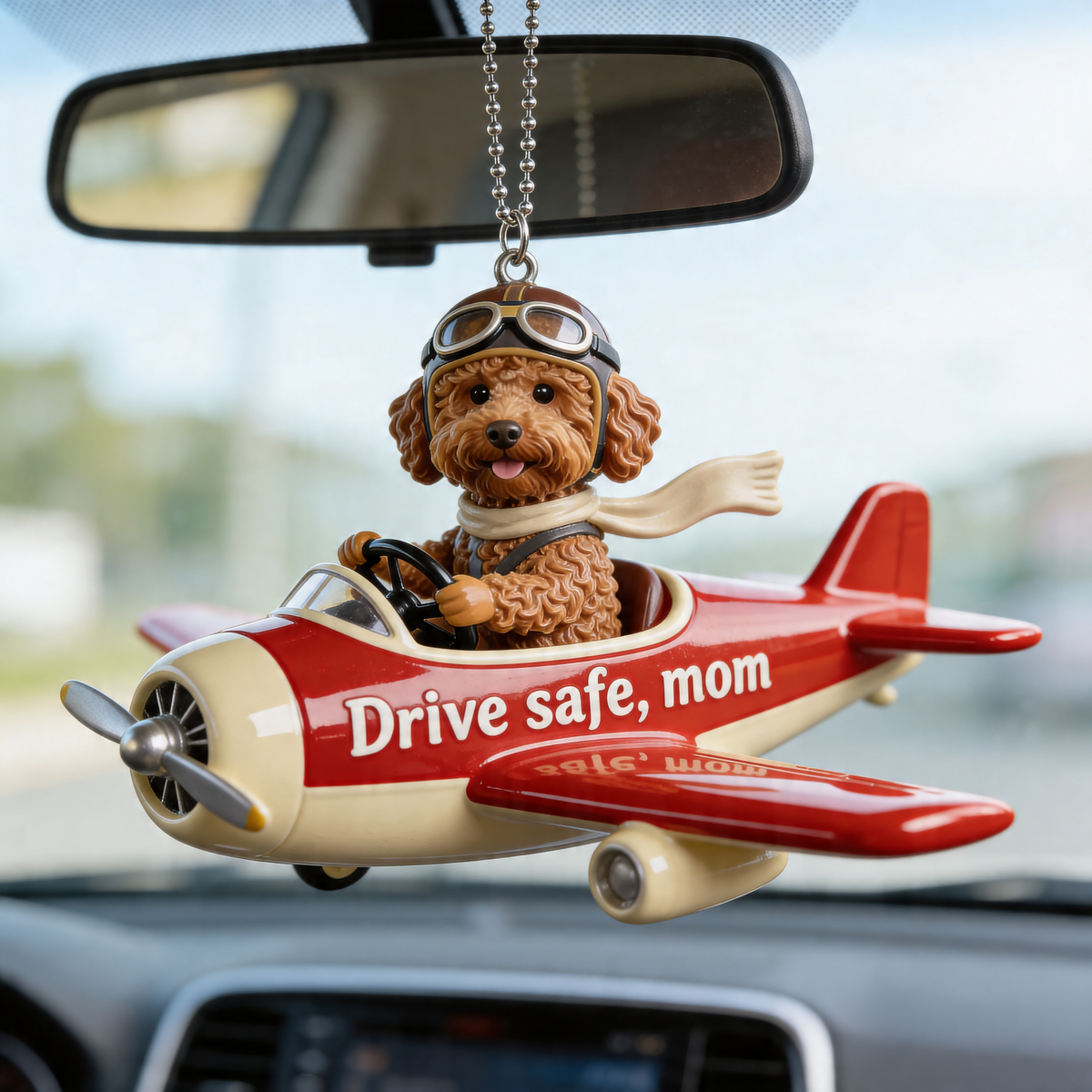 Custom Photo Adult Fawn White Bulldog Car Ornament, Dog Lover Gift