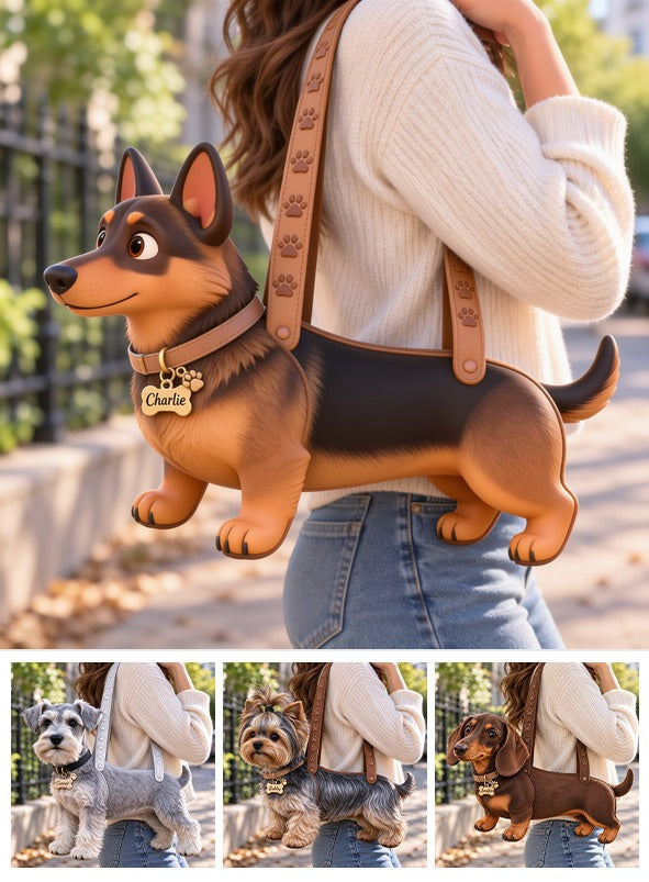 Personalized Black and Tan Adult German Shepherd Custom Shape Tote Bag Dog Owner Gift