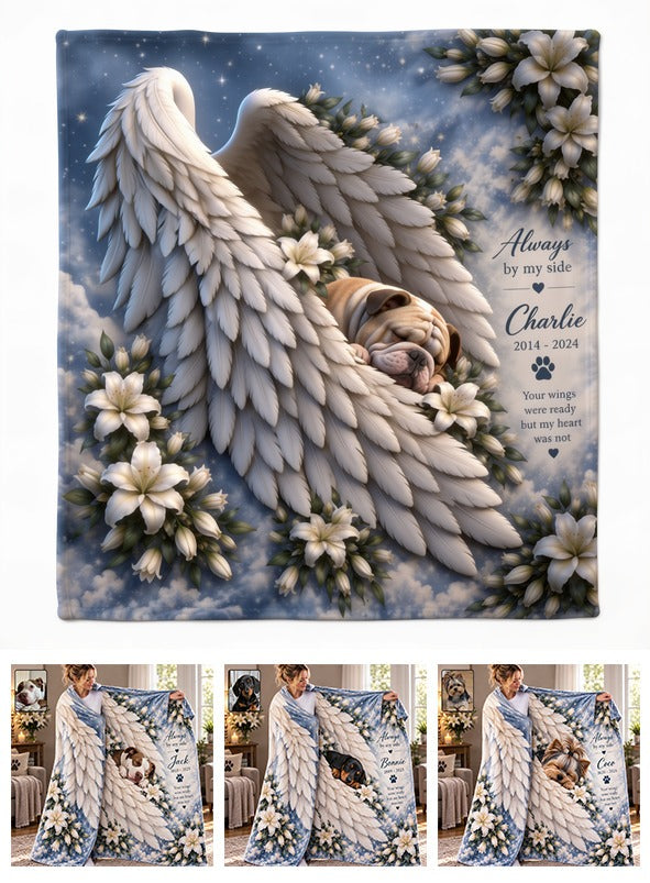 Personalized Bulldog Memorial Wearable Blanket Pet Loss Keepsake