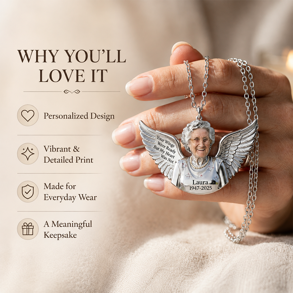 Personalized Older Latina Woman Grandma Memorial Pendant Necklace