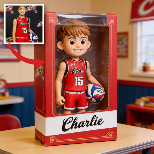 Personalized Male Youth Volleyball Player Custom Shaped Acrylic Plaque Sports Gift