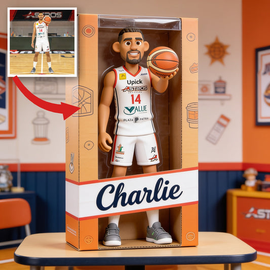Personalized Latino Man Basketball Player Custom Shaped Acrylic Plaque Sports Fan Gift