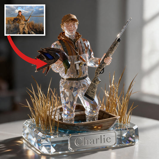 Personalized Duck Hunter Custom Shaped Acrylic Plaque Hunting Gift
