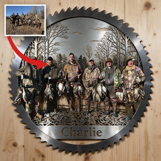 Personalized Duck Hunting Group 3D Cut Metal Sign Hunting Wall Decor