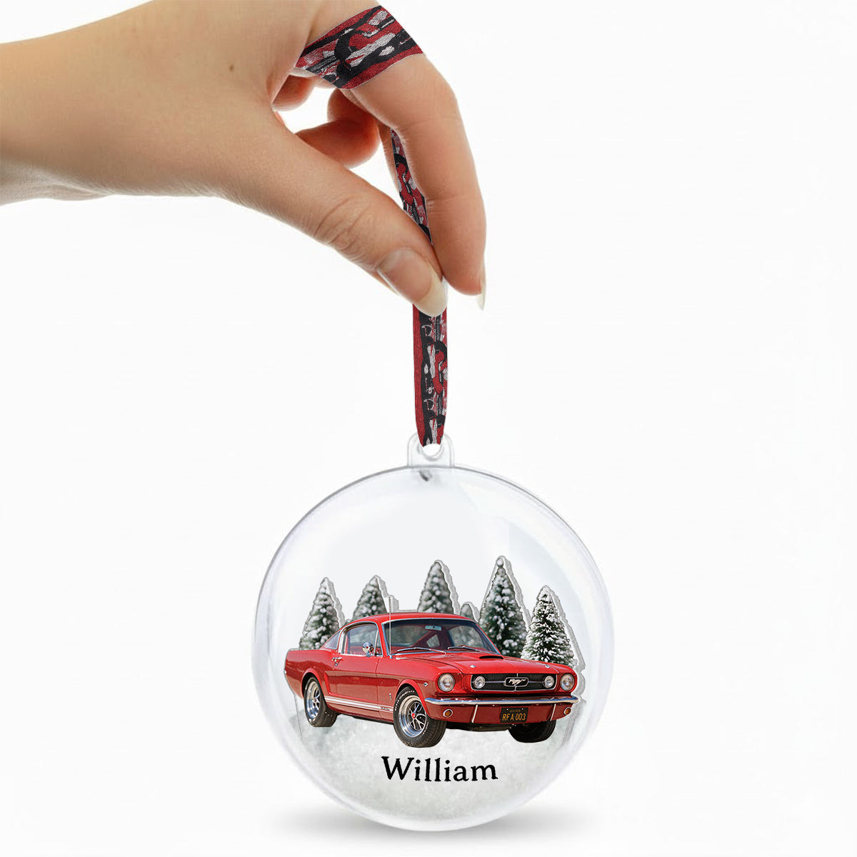 Personalized Christmas White Nissan Rogue Compact SUV Snow Globe Ornament Car Lover Gift