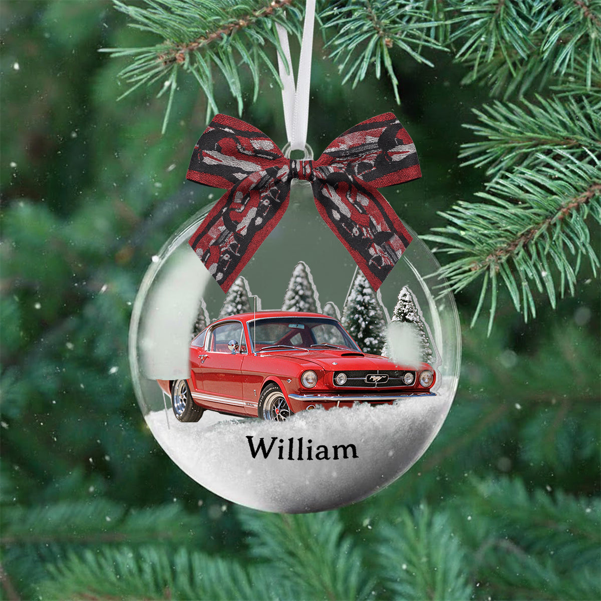 Personalized Christmas Grey Toyota Camry Sedan Snow Globe Ornament Car Lover Gift