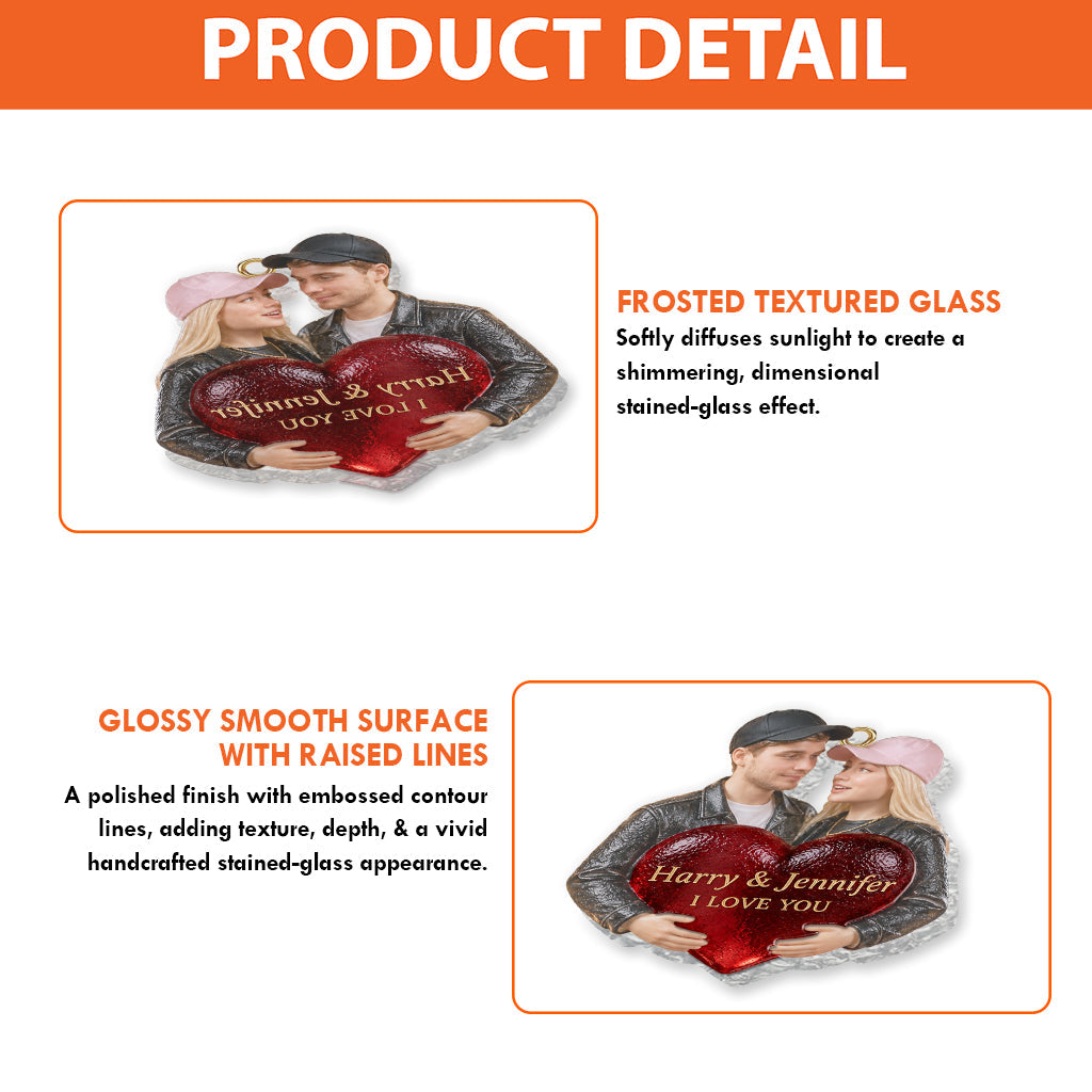 Personalized Christmas Middle-Aged Couple Glass Ornament Husband Wife Gift