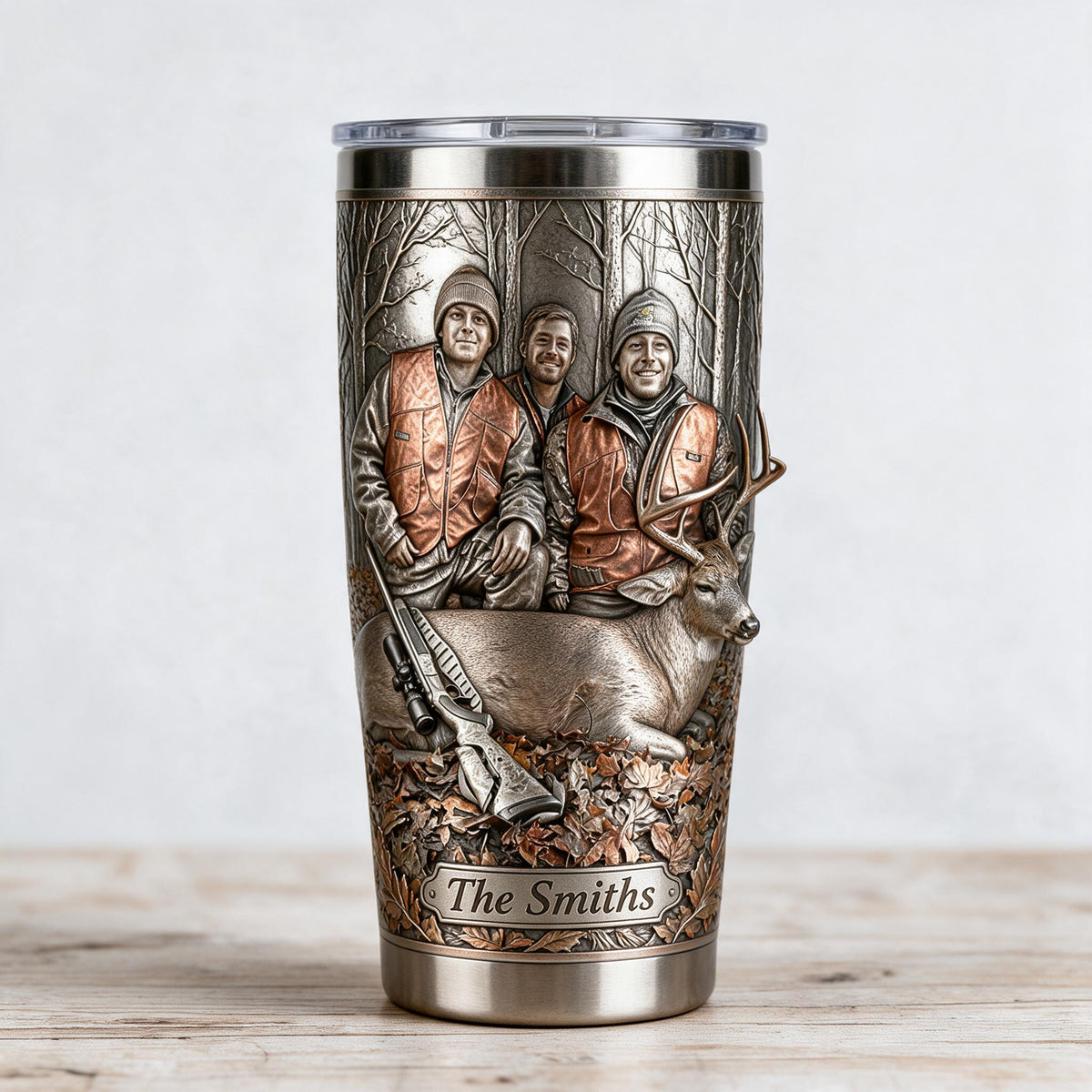 Personalized Custom Photo Hunting Group with Deer Tumbler Hunting Gift