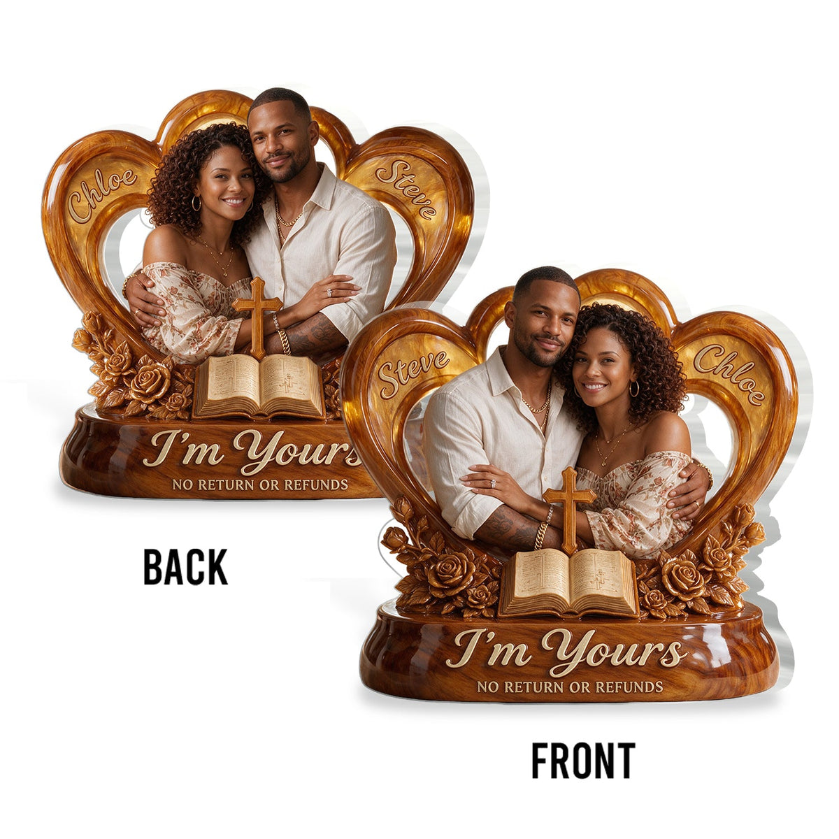 Personalized Custom Photo Gay Couple Acrylic Plaque LGBT Keepsake Decor