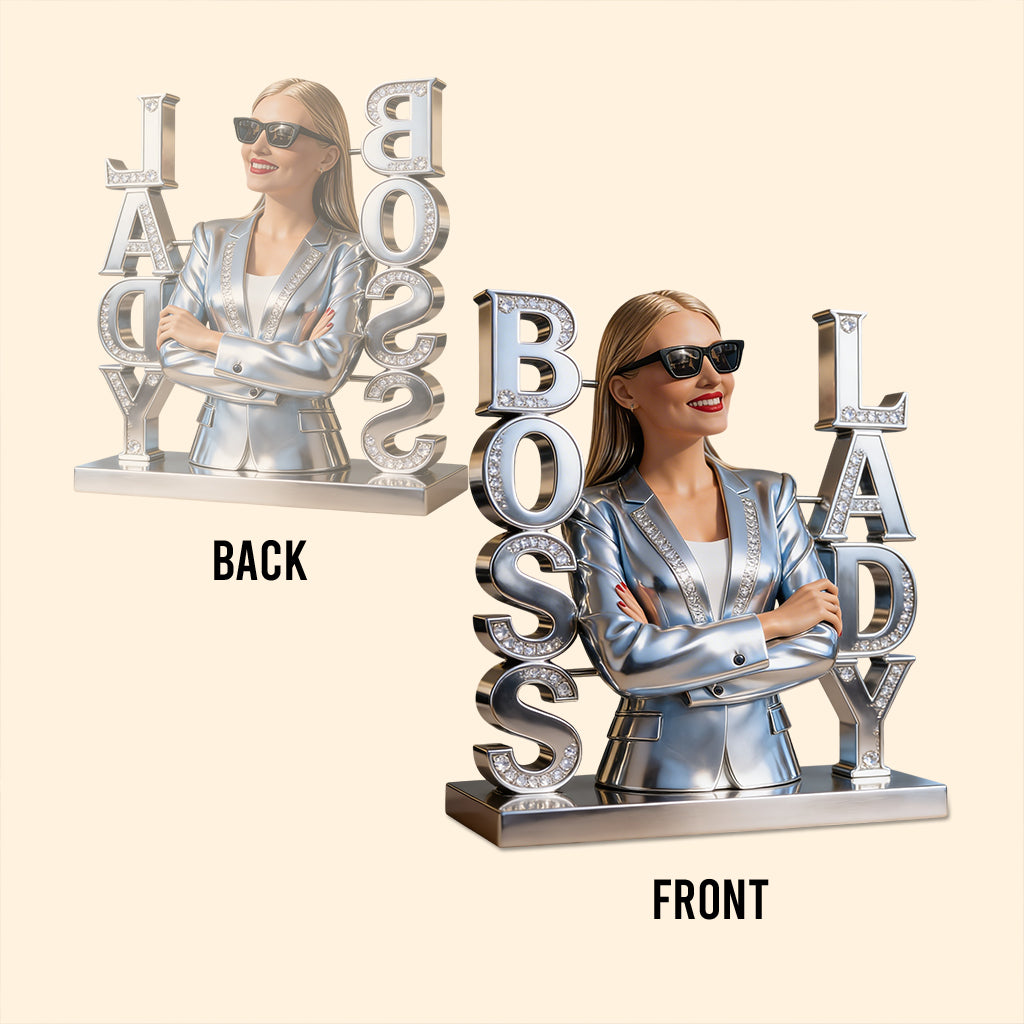 Personalized Custom Photo Latino Male Boss Shaped Acrylic Plaque Office Decor