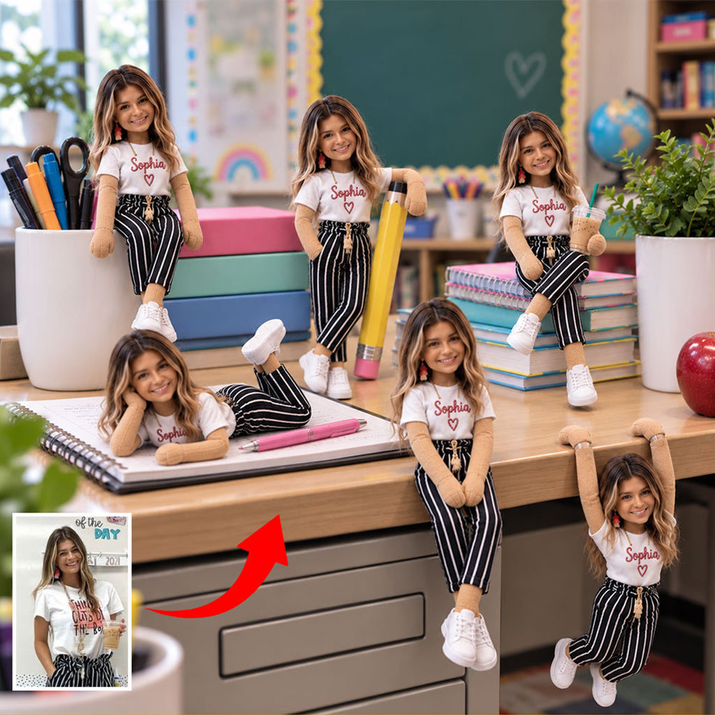 Personalized Male Colleague Posable Plush Doll Coworker Gift