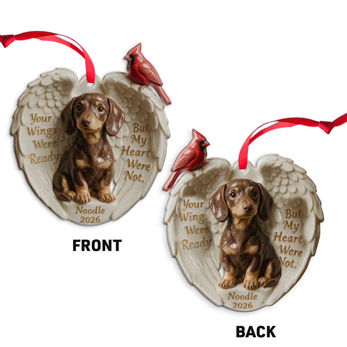 Personalized Custom Photo Fluffy Shih Tzu Memorial Ceramic Ornament Pet Keepsake