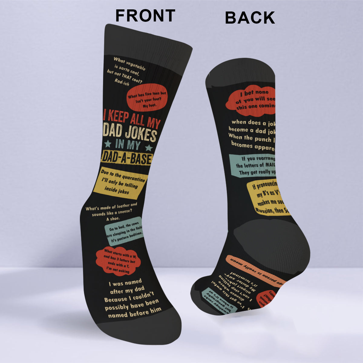 I Keep All My Dad Jokes - Personalized Father's Day Father Socks