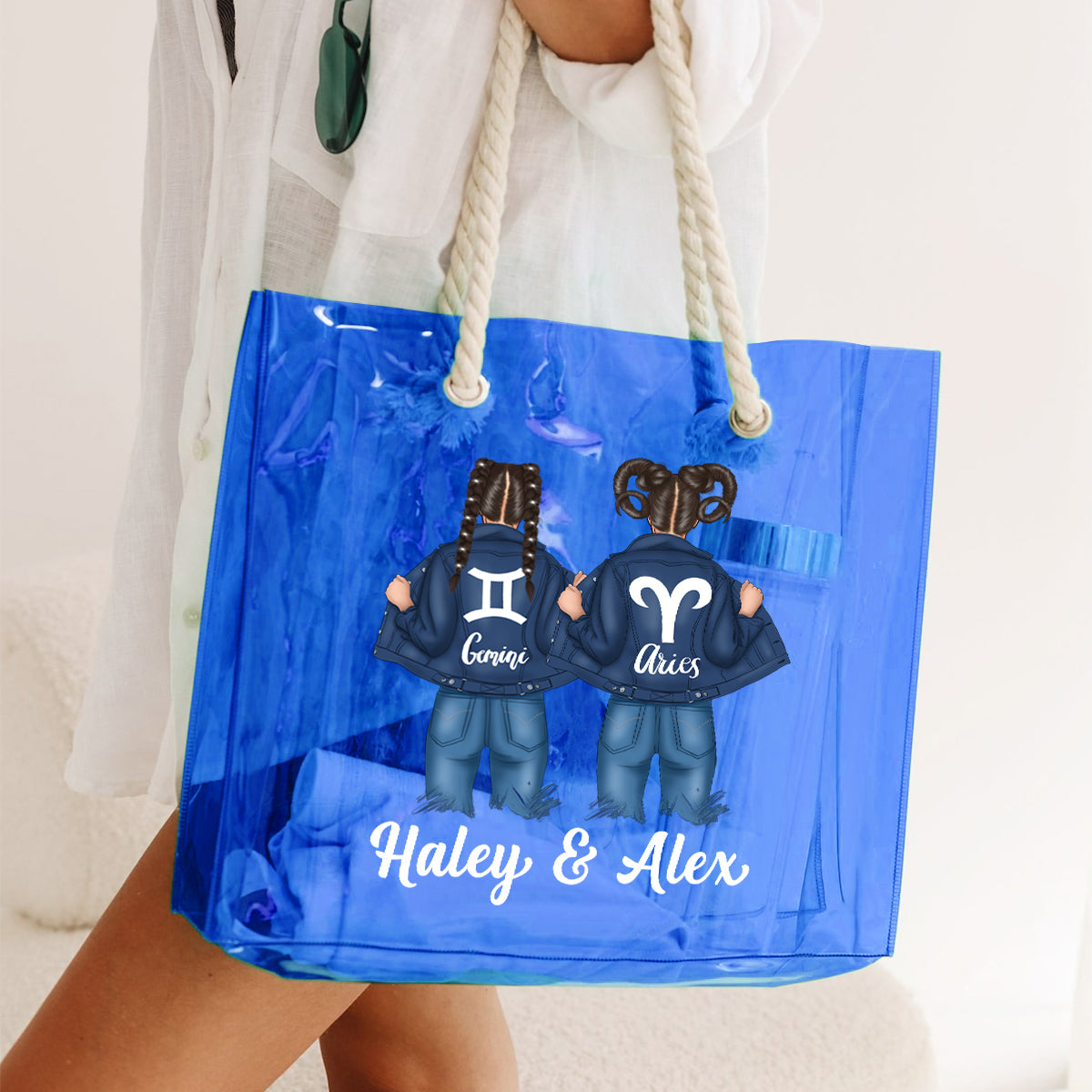 Apparently We Are Trouble - Personalized Bestie Clear Tote Bag