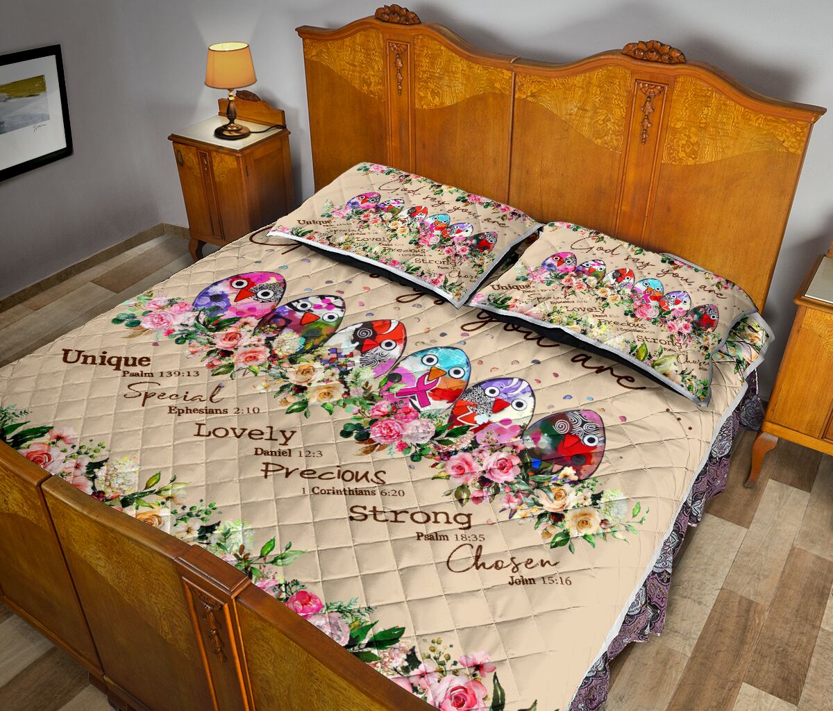 God Says You Are Breast Cancer Awareness  Quilt Set 0622