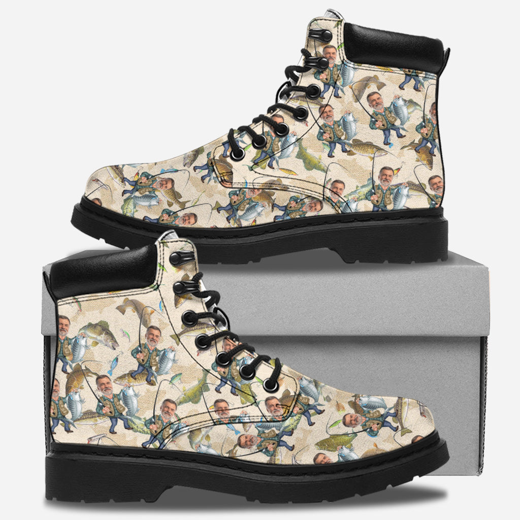 Photo Inserted Funny Fishing - Personalized Fishing All Season Boots
