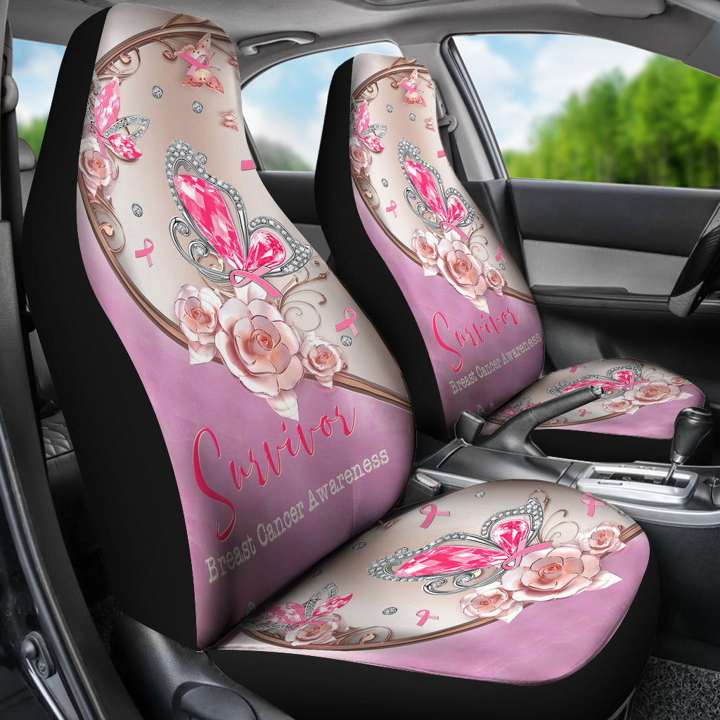 Survivor Breast Cancer Awareness Seat Covers 0622