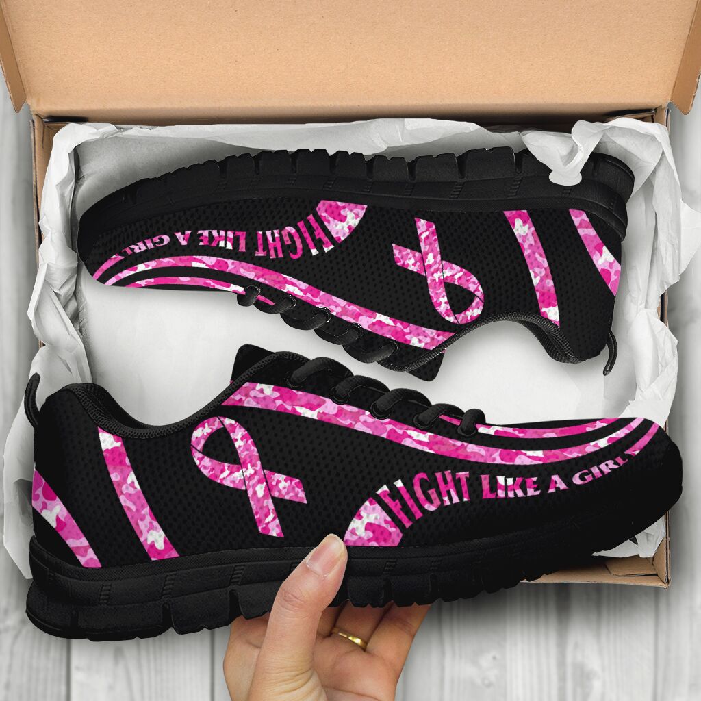 Fight Like A Girl Breast Cancer Awareness Sneakers 0622