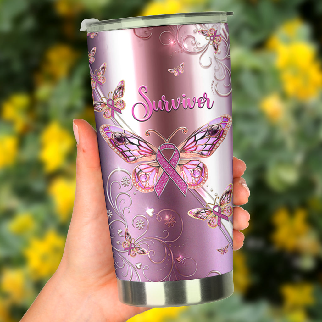 Survivor Breast Cancer Awareness Tumbler 0622