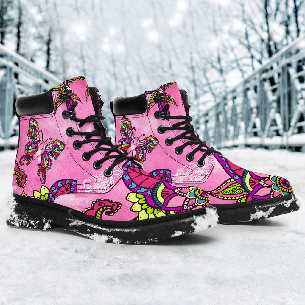 Butterfly Breast Cancer Awareness Breast Cancer Awareness All Season Boots 0622
